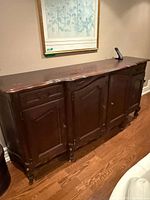 Full view of sideboard cabinet front and side