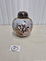 Full jar with lid, front view showing shape and size