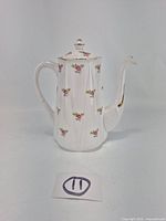 Full view of Shelley coffee pot, lid on