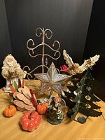 Group shot of entire lot showing all seasonal decor items