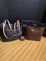 Michael Kors tote, Via Piaggi tortoiseshell handbag, Margot crossbody behind