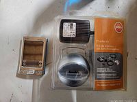 Front view of Palm Tungsten E2 PDA and sealed cradle kit package