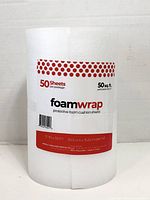 Front label showing product details 50 sheets, 50 sq ft, 12in x 50ft