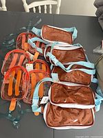 Pile of popsicle bags and ice cream sandwich fanny packs