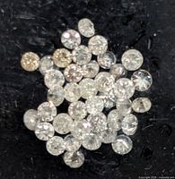 group of loose diamonds close-up view