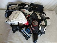 Pile view of all 15 headcovers