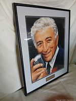 Full view of framed Tony Bennett portrait print