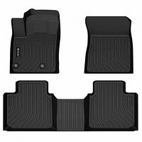 stock-style image showing top view of three black floor liners