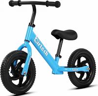 Stock image of assembled Birtech blue balance bike
