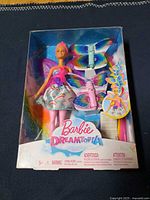 Front view of boxed Barbie Dreamtopia fairy doll