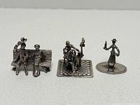 All three Dutch 835 silver miniatures side by side
