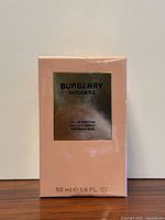Front view of sealed Burberry Goddess 50 ml eau de parfum box