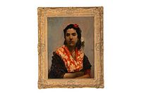 Full view of framed painting