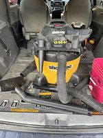 Full view of Shop-Vac Ultra with hose, wands, floor and crevice nozzles