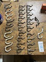 All 34 hooks laid out by size