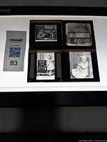 Overview of all four slides on light table