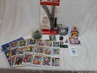 Group shot of all items spread on white background