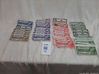 All coupon stacks grouped by denomination
