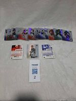 Row of foil 2005 Upper Deck McDonald's hockey cards plus three cards below
