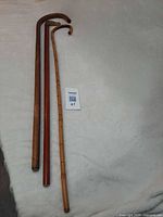 Full view of three canes side-by-side