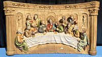 Front view of entire resin Last Supper relief