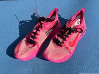 Top view showing both shoes, color and lacing