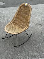 Full view of rattan rocking chair