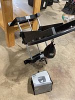 Title adjustable mount, speed bag, Everlast headgear package on floor
