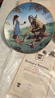 Front of ‘Johnny Appleseed’ plate with certificate visible