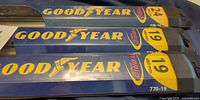 Three Goodyear Hybrid wiper blades in packaging showing brand and lengths