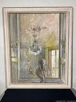 Full view of framed Joseph Plaskett oil painting