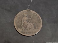 Reverse showing seated Britannia and date 1886