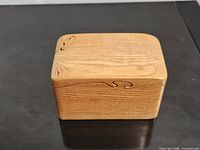 Top view of wooden puzzle box