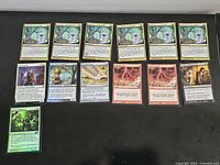 All 13 cards laid out showing faces