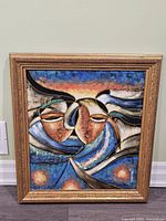 Full view of framed painting