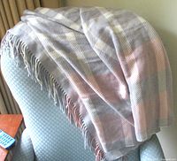 Scarf draped to show color and texture