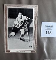 Front of Beehive Group 3 Ken Hodge photo showing player image, border and name caption