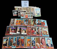 Group shot of all 171 cards standing and several key cards laid out