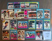 All 25 OPC hockey cards arranged in rows