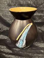Front view of West Germany drip glaze vase