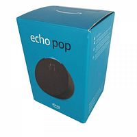 Front of sealed Amazon Echo Pop retail box