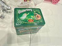 Top view showing Underberg logo, date, and artwork
