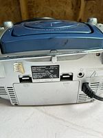 Rear label and power cord of Magnasonic boombox