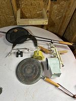 Top view of all six items arranged on table