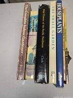 Spine view of all books