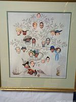 Full view of framed print showing artwork, mat and frame