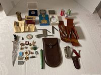 Overview of all items laid out on table
