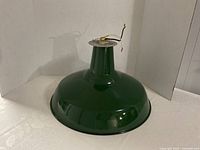 Top view showing full green enamel shade