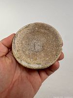 Front view of entire dish held in hand