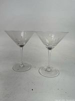 Both martini glasses front view